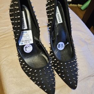 Steve Madden Womens Vala Studded/Spiked Pointed Toe Dress Heels size 8.5